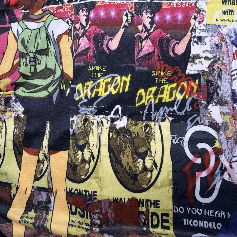 Cowboy Bebop Fleece Throw Blanket‎ Multi Color Anime Spike Faye Jet Ed Ein Large